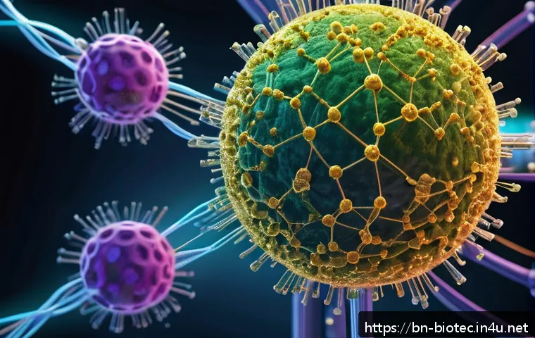 바이오센서 원리 - A detailed scientific illustration of a biosensor mechanism showing a bio-receptor molecule such as ...